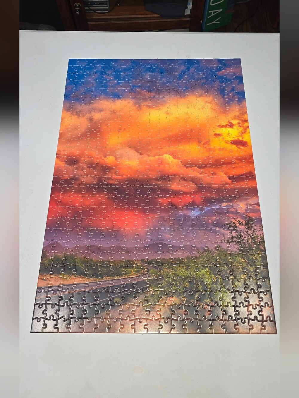 Blanc Puzzles 500 Pieces -Series F: Desert Clouds, Arizona Jigsaw Puzzle - Picture 3 of 7